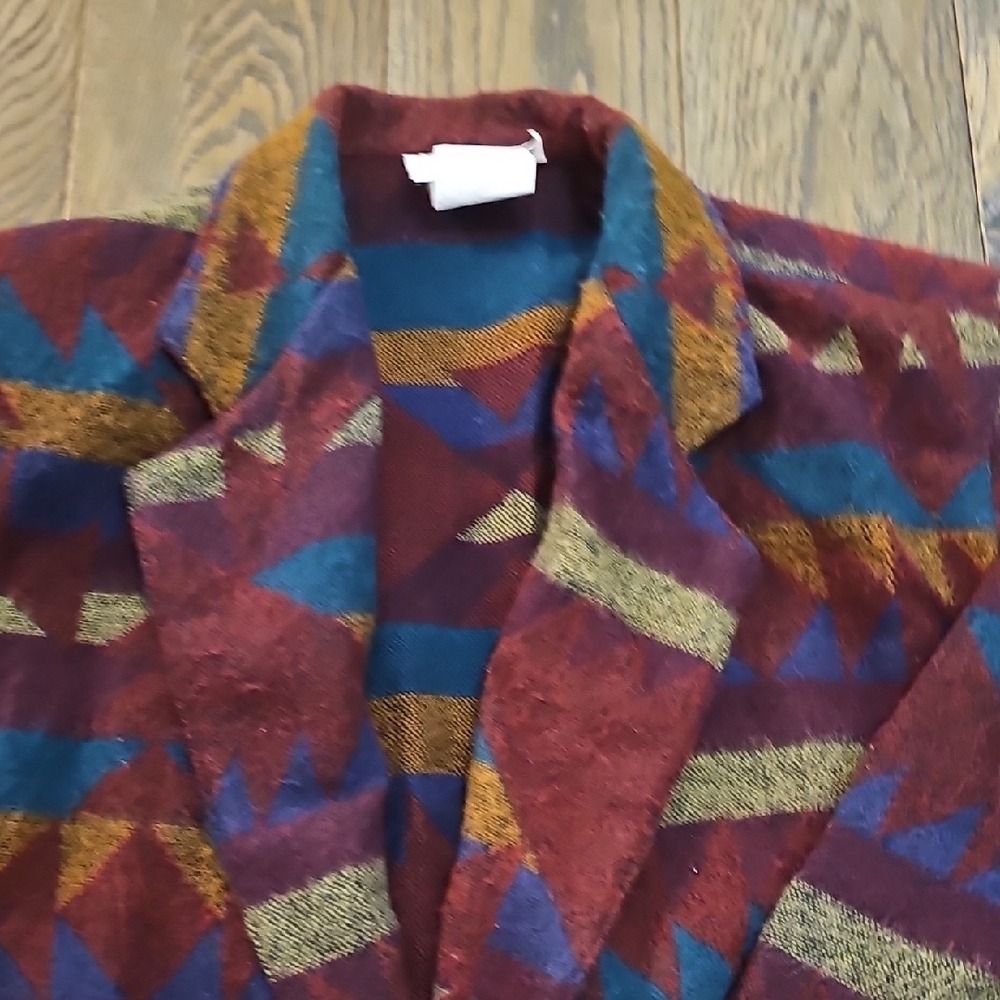 VINTAGE Geometric Patterned Women's Jacket - Picture 10 of 12